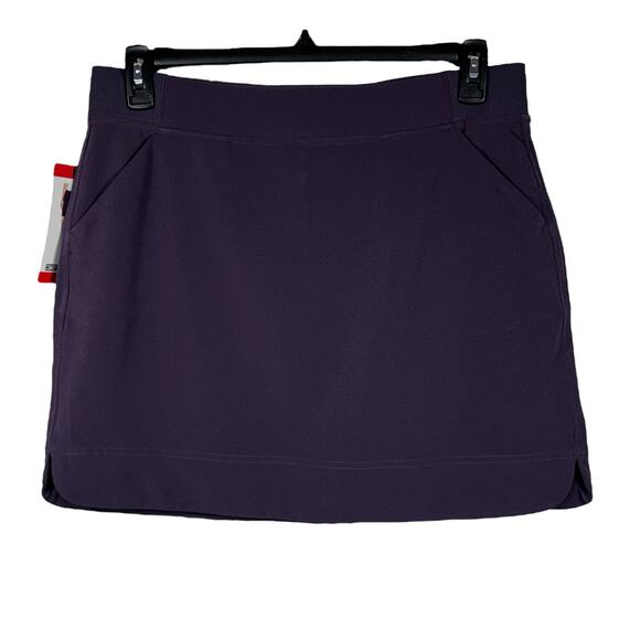 32 Degrees Cool Medium Skort Attached Brief Stretch Elastic Waist Pocket Purple - Picture 1 of 6